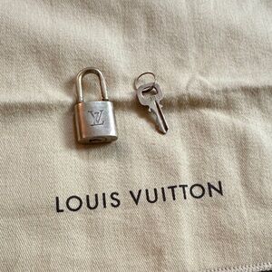 Louis Vuitton Silver Lock and Key Set